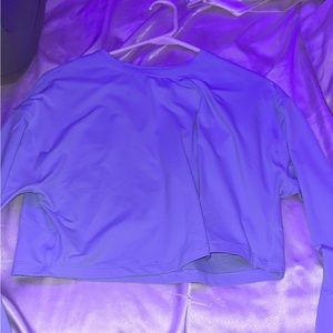 lululemon blue cropped long sleeve